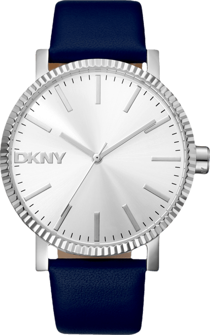 Women's Soho Maxi Dark Blue Leather Strap Watch, 40mm