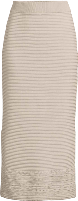 Women's Cotton Pointelle Sweater Maxi Skirt