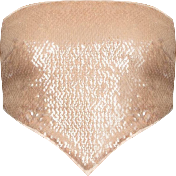 Women's Sequin Backless Triangle Strapless Top