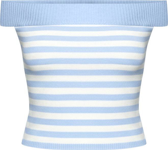 Women's Deni Off Shoulder Striped Knit Top