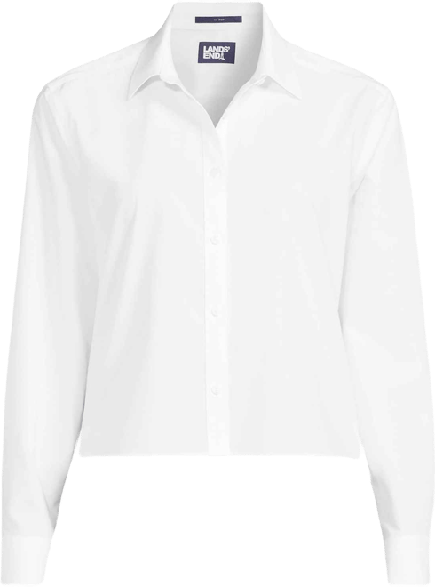 Women's No Iron Boxy Cropped Shirt