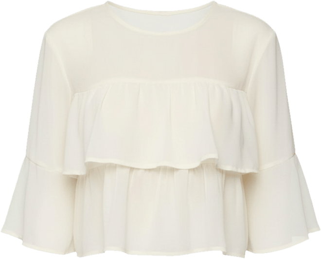 Women's Missey Ruffled Chiffon Top