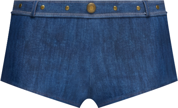 Women's Agnes Denim Printed Boyshort Bikini Bottom