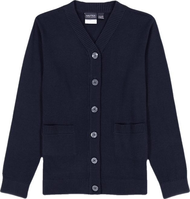 Big Girls Solid Cardigan Sweater