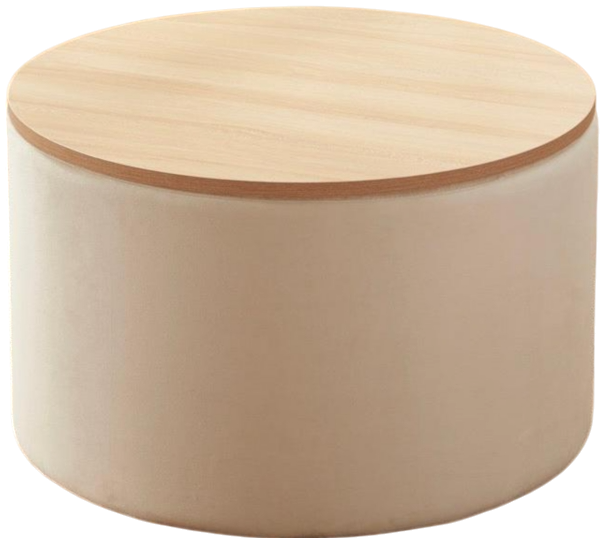 Parker Large Round Coffee Table Storage Ottoman