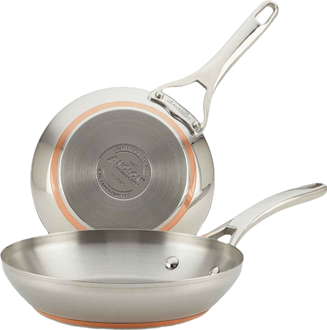 Nouvelle Copper Stainless Steel 8" & 9.5" French Skillets