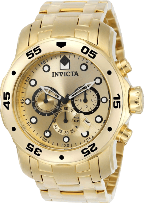 Men's 0074 Pro Diver Quartz Chronograph Gold Dial Watch