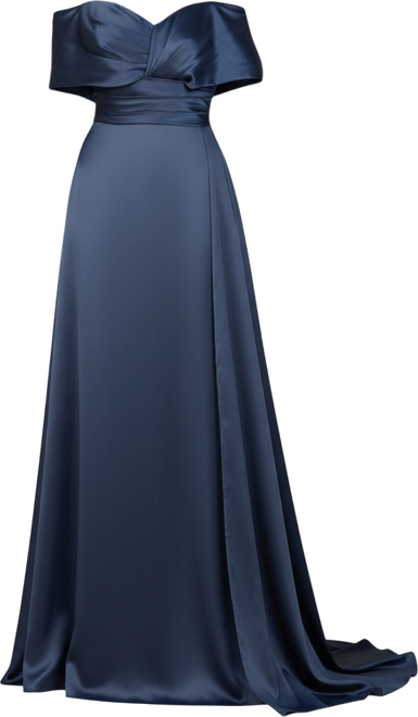 Women's Off Shoulder Satin Dress