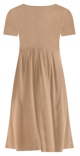 Petite Midi Dress with Short Sleeves and Pocket Detail