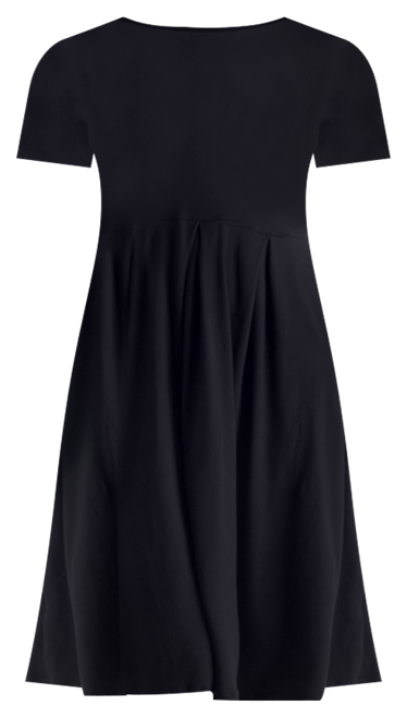 Petite Midi Dress with Short Sleeves and Pocket Detail