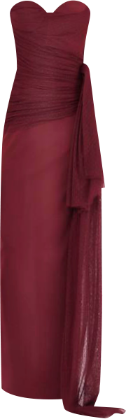 Women's Sweetheart Ruched Tulle Column Gown In Crepe