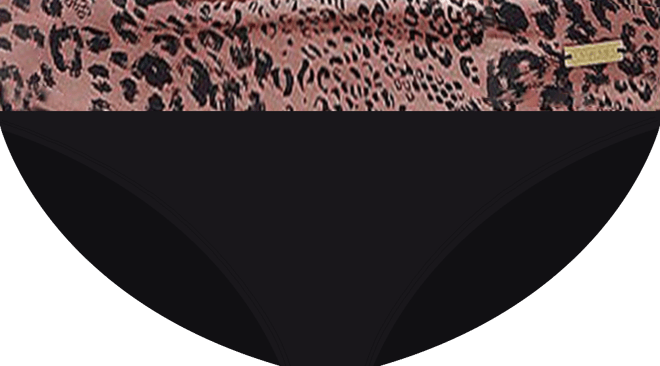 Women's Leopard Cheetah Print Fold Over Bikini Swimsuit Bottom