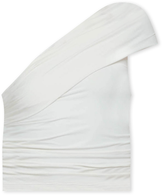 Women's Fold Over Ruched One Shoulder Top