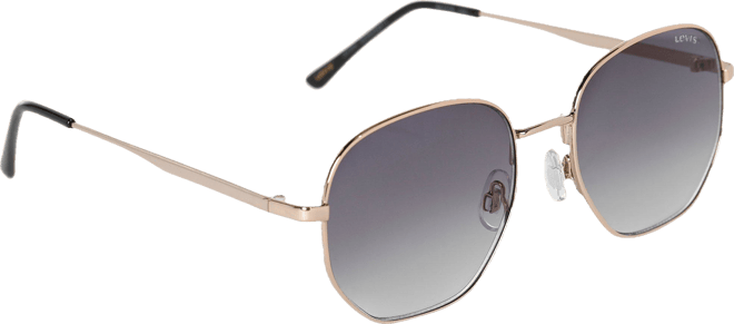 Levi's Womens Square Shiny Goldsmoke Gradient Sunglasses