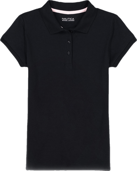 Big Girls Short Sleeve Interlock Polo Shirt