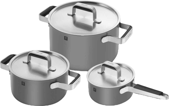 Pure Stainless Steel 6-Piece Pot Set
