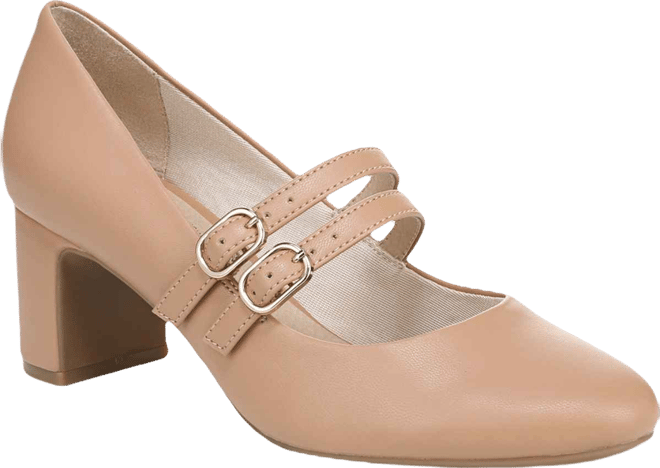 Women's True Almond Toe Block Heel Mary Jane Pumps