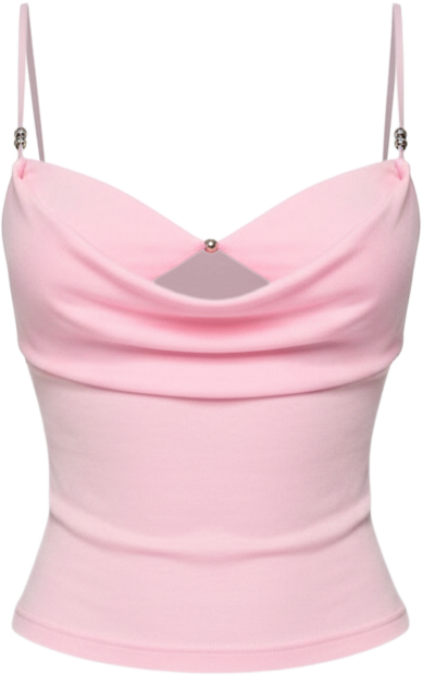 Women's Layered Bra Cowl Neck Top