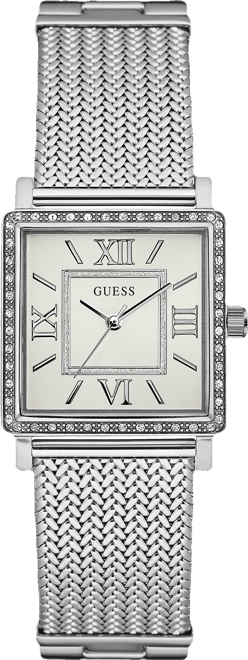 Women's Analog Silver-Tone Mesh Watch, 28mm