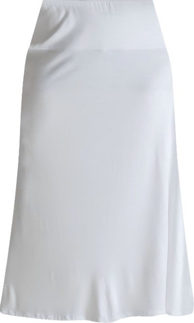 Petite Elastic Waist Solid Color Maxi Skirt