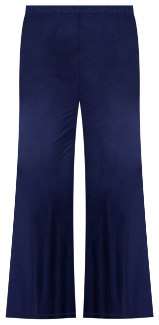 Petite Comfortable Solid Color Palazzo Wide Leg Pants