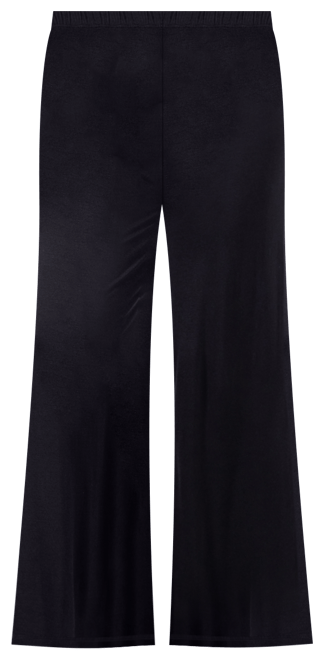 Petite Comfortable Solid Color Palazzo Wide Leg Pants