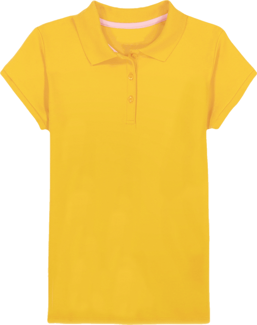 Big Girls Short Sleeve Interlock Polo Shirt
