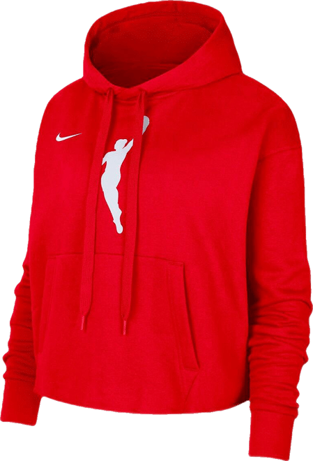 Women's  Red Wnba Logowoman Team 13 Cropped Pullover Hoodie
