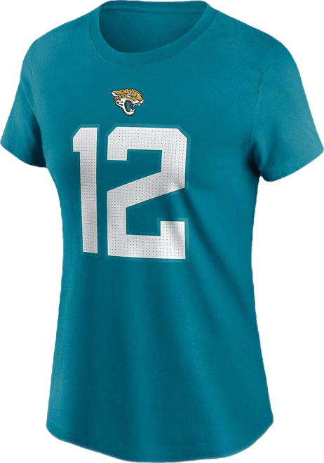 Women's Travis Hunter Teal Jacksonville Jaguars 2025 Nfl Draft First Round Pick Name Number T-Shirt