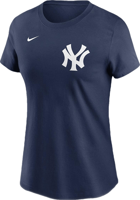 Women's Giancarlo Stanton Navy New York Yankees Fuse Name Number T-Shirt