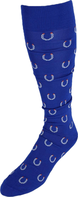Men's Lucky Horseshoe Mid-Calf Pima Cotton Dress Novelty Sock (1 Pair)