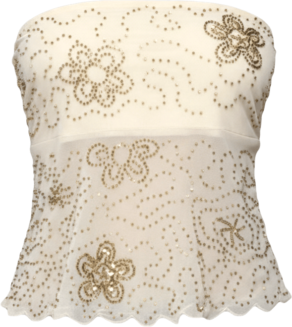 Women's Astra Beaded Sheer Strapless Top