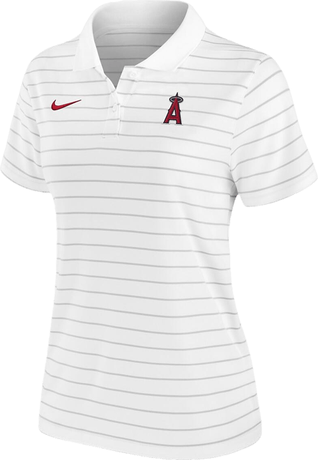 Women's White Los Angeles Angels Authentic Collection Victory Performance Polo Shirt