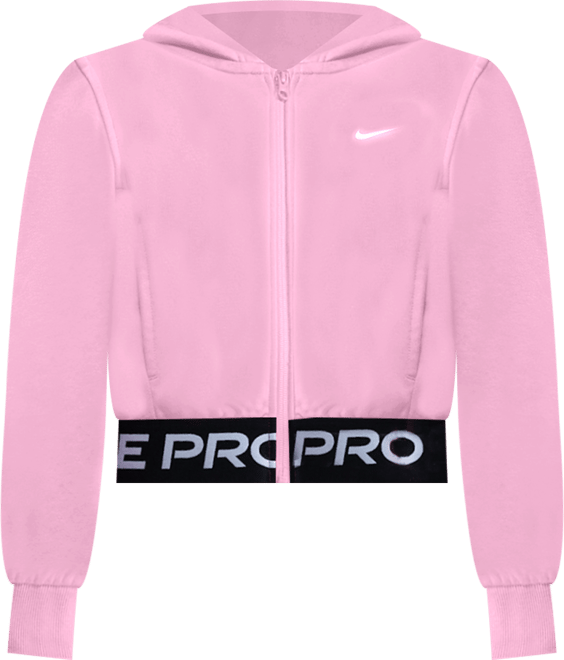 Nike Pro Fleece Felpa con cappuccio e zip a tutta lunghezza Dri-FIT – Ragazza