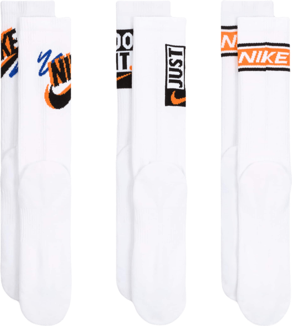 Nike Everyday Plus ถุงเท้าข้อยาว (3 คู่)