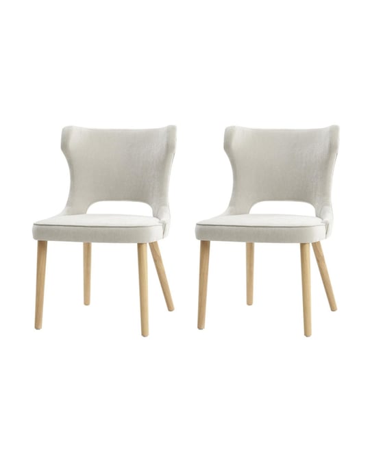 Rita Mid-Century Modern WaterProof Hollow Design Dining Chair with Wingback,Set of 2