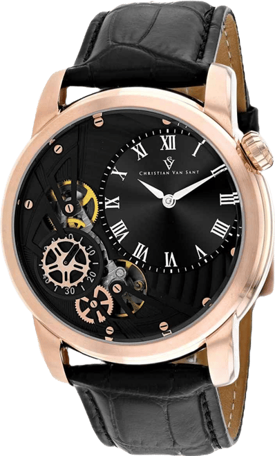 Men's Sprocket Auto-Quartz Black Dial Watch