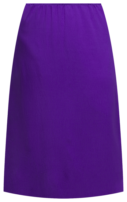 Plus Size Elastic Waist A-Line Maxi Skirt
