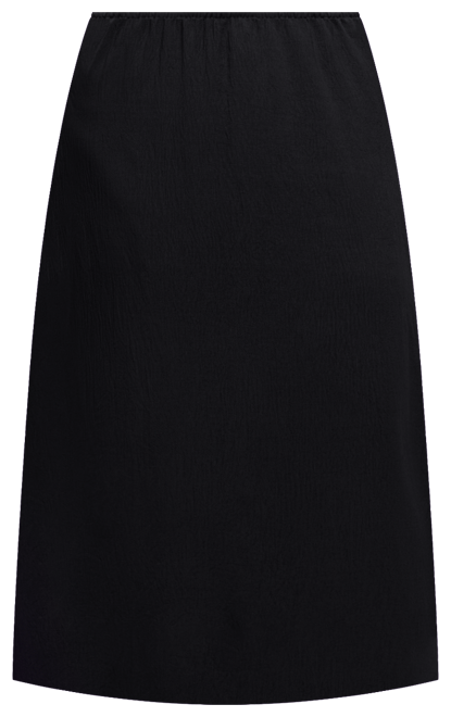 Plus Size Elastic Waist A-Line Maxi Skirt