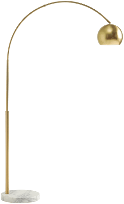 Olivia Led Contemporary Arc Floor Lamp with Heavy-Weighted Marble Base (75"), Bulb Included
