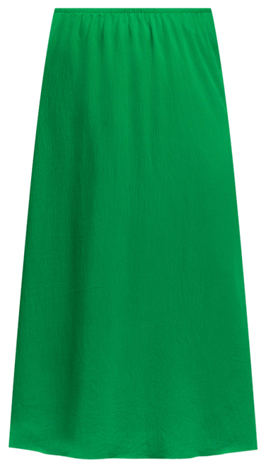 Women's Elastic Waist A Line Maxi Skirt