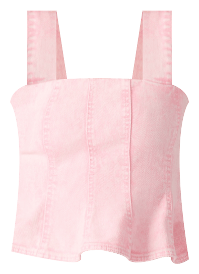 Women's Denim Peplum Top