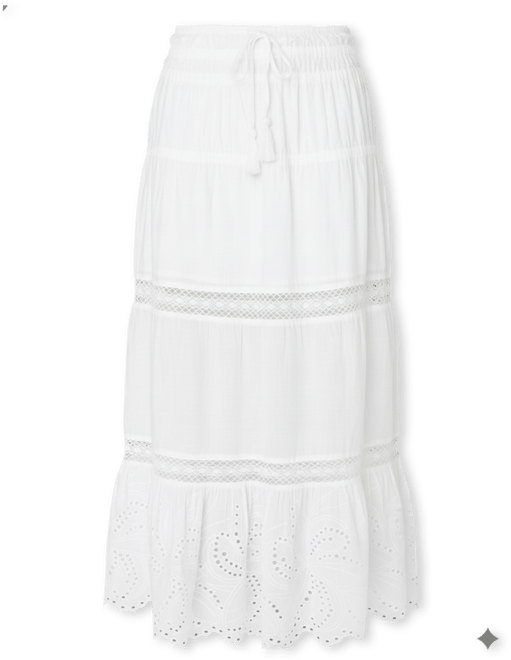 Juniors' Castaway Cotton Pull-On Maxi Skirt