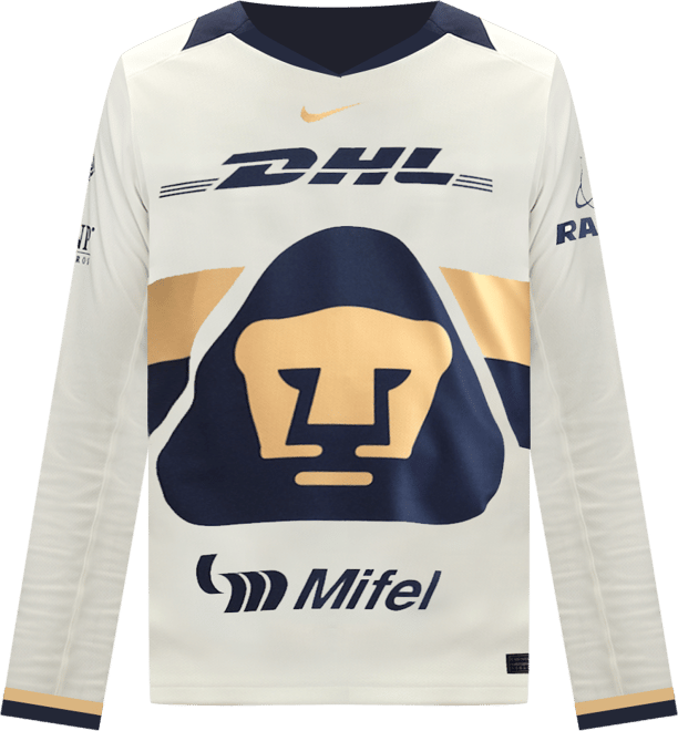 Pumas UNAM local 2025/26 Stadium Jersey de fútbol de manga larga Nike Dri-FIT Replica para hombre