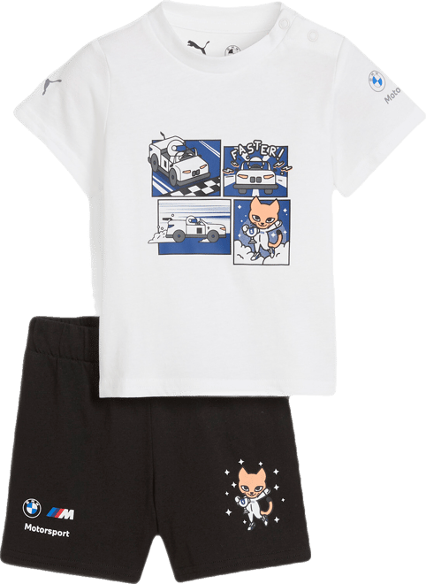PUMA BMW M Motorsport Matching Sets Toddlers' 2-Piece T-Shirt & Shorts Set