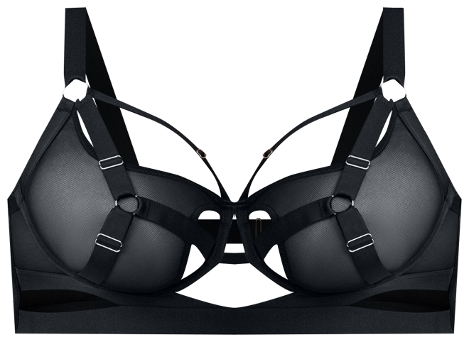 Strappy Open-Cup Bra