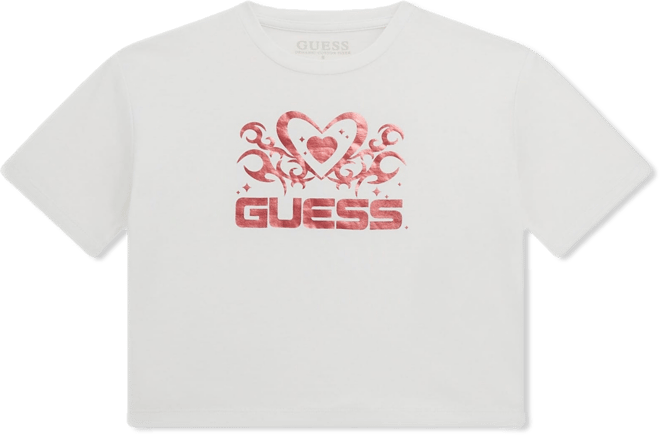 Big Girl Short Sleeve with Shiny Foil Print Logo T-Shirt