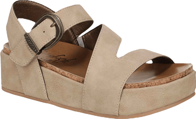 Women's Isabel Strappy Open Round Toe Platform Sandals