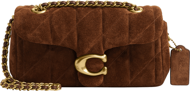Quilted Tabby Small Suede Shoulder Bag 20