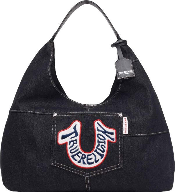 Retro Logo Denim Hobo Bag